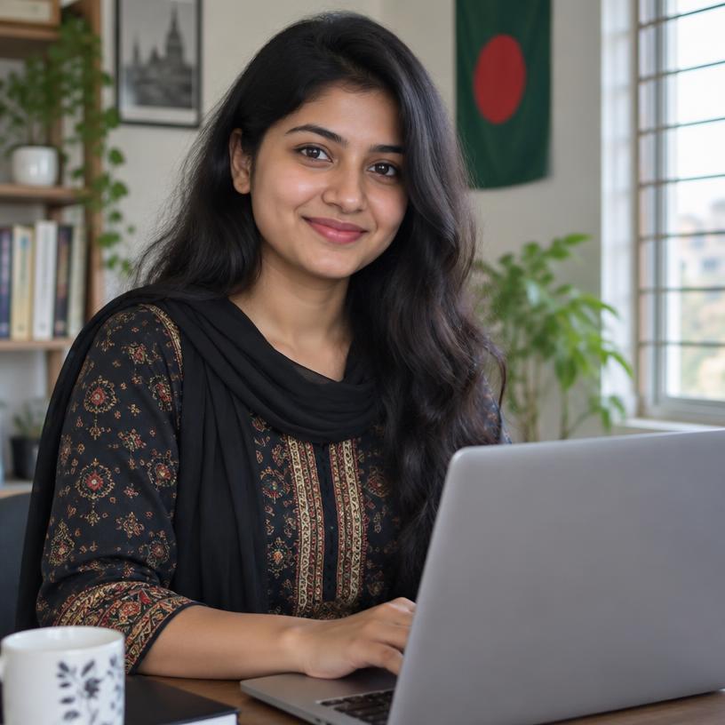 Portrait of Sadia, a Skillbd cloud graduate